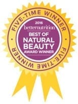 Best of Natural Beauty Award 5-time winner