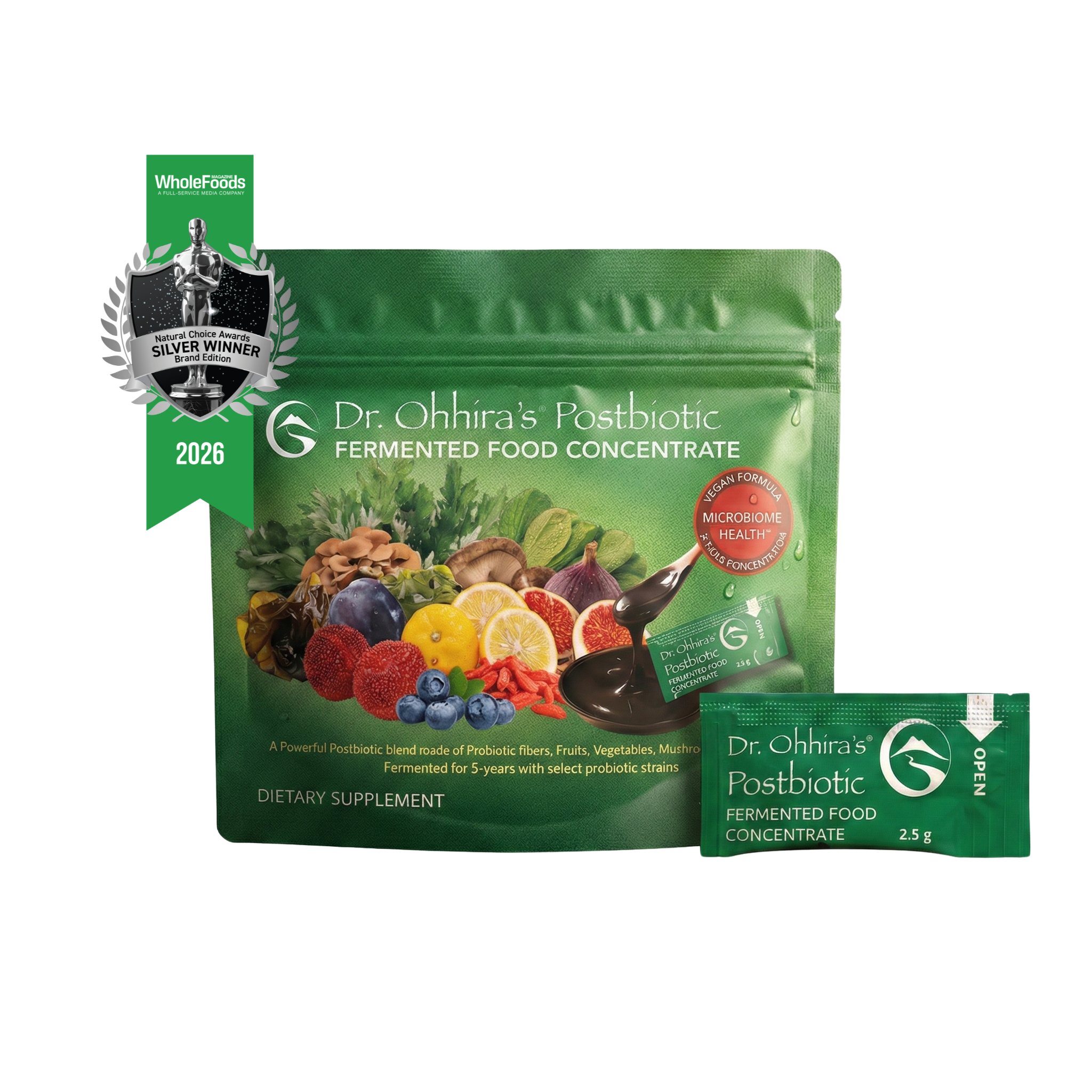 Dr. Ohhira's Postbiotic Fermented Food Concentrate Silver Winner of Natural Choice Awards